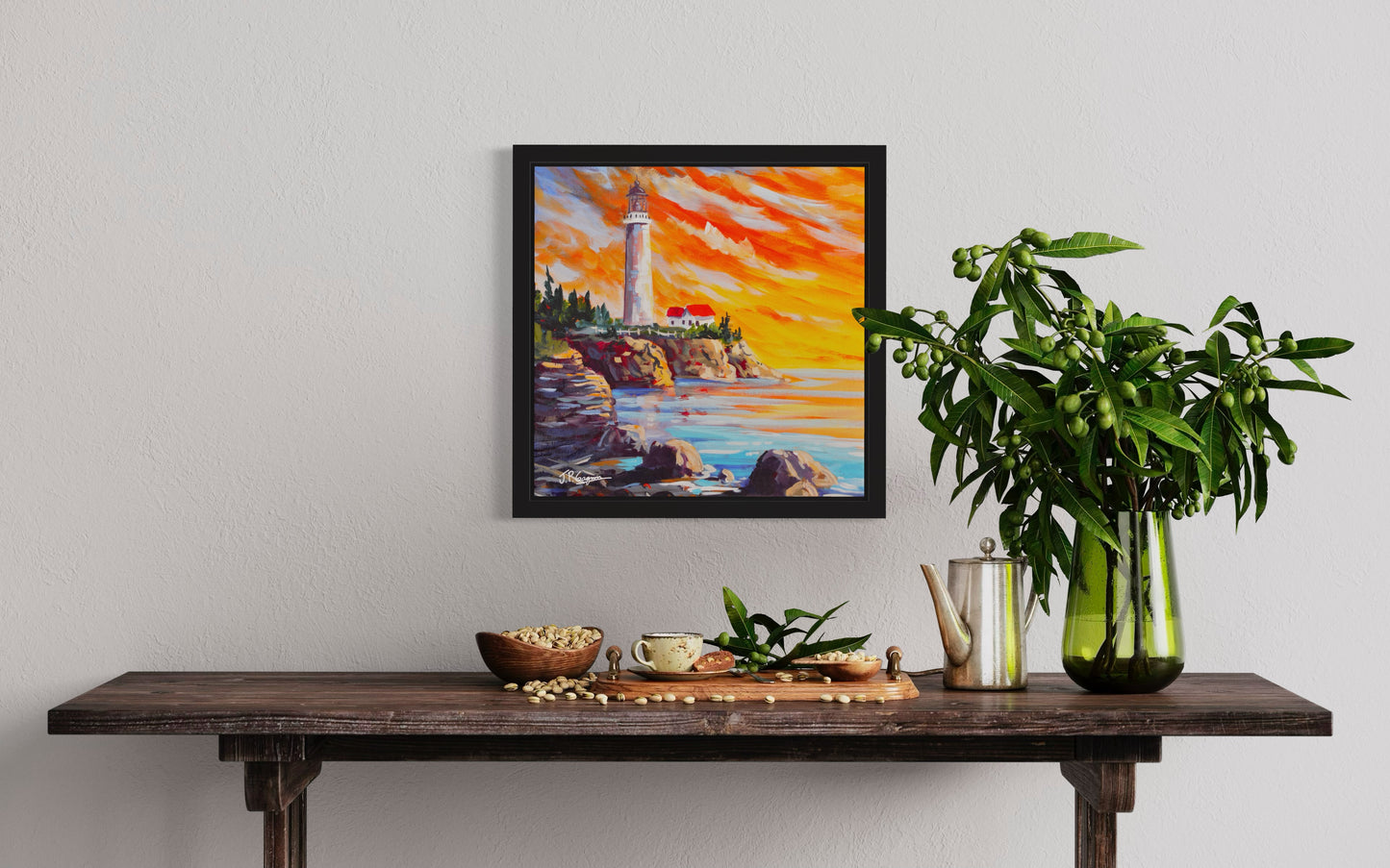 Reproduction on canvas, Cap Desrosiers Lighthouse