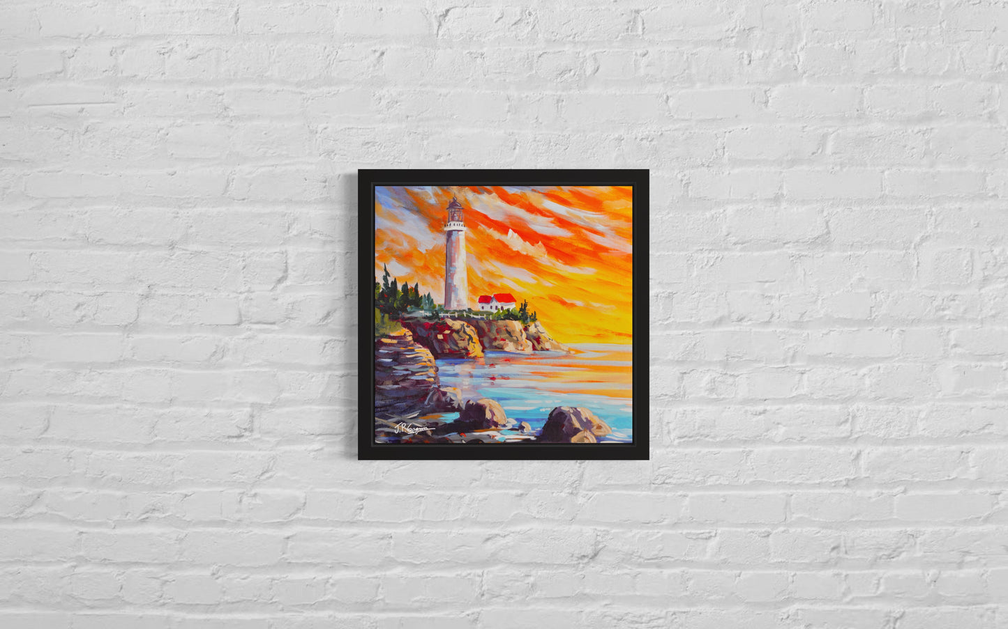 Reproduction on canvas, Cap Desrosiers Lighthouse