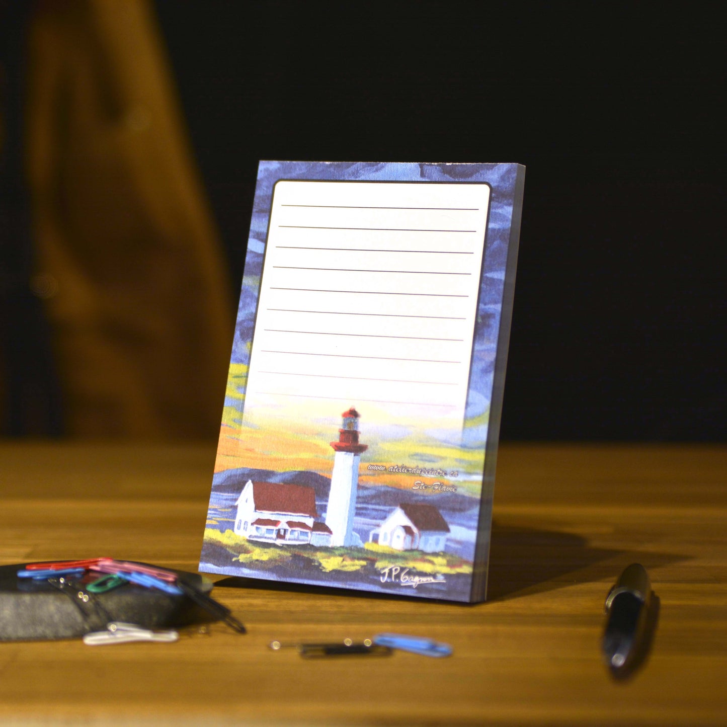 Bloc-notes marguerite et phare de Métis