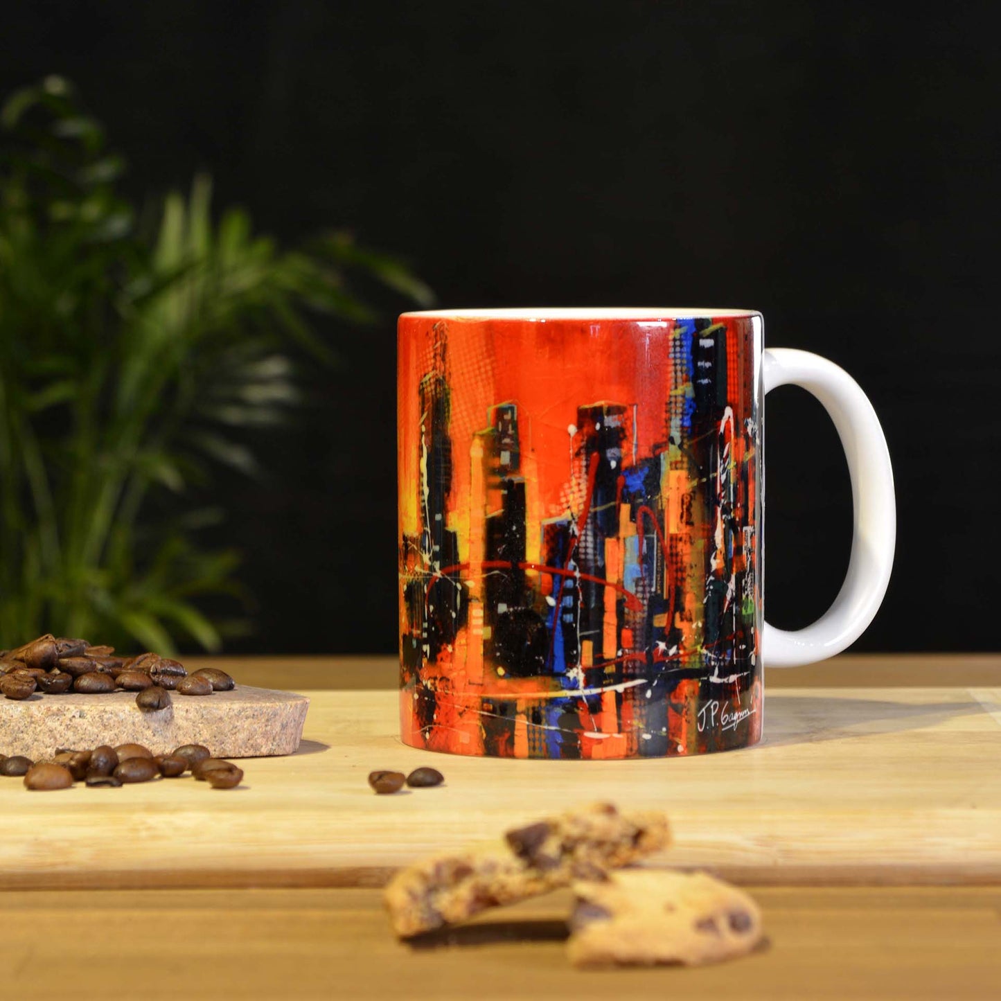 Tasses avec impressions d'art variées