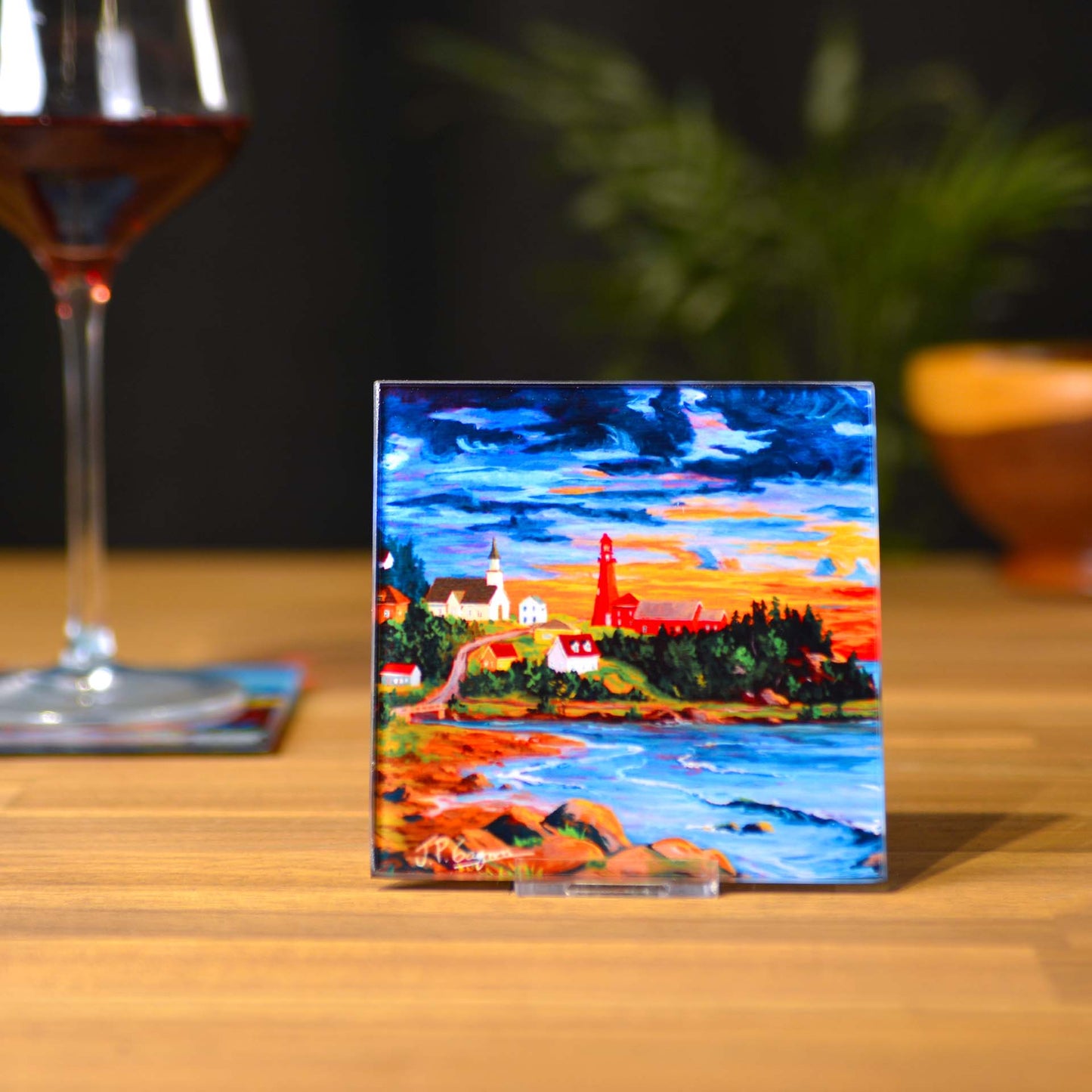 Sous-Verres avec impressions d'arts variées