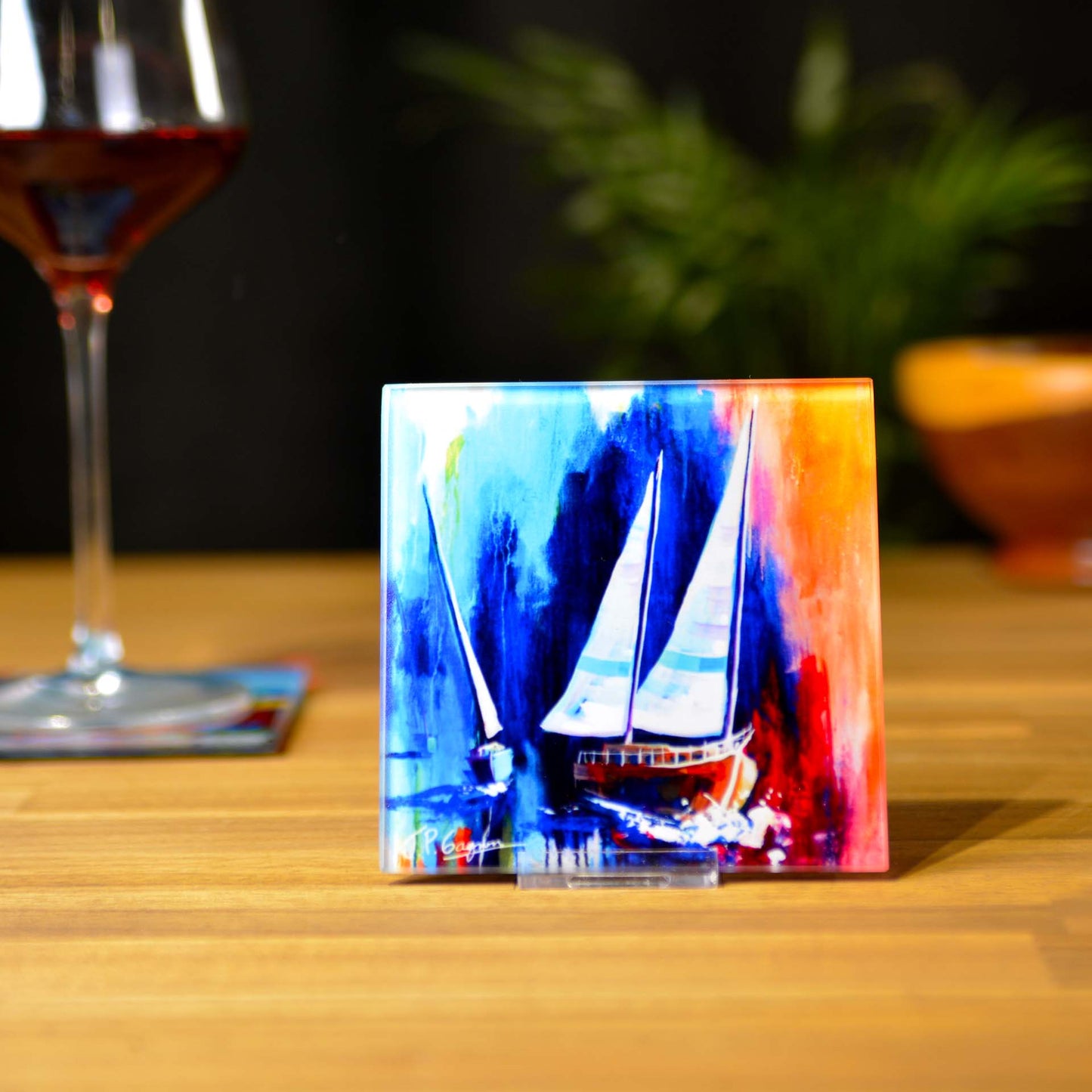 Sous-Verres avec impressions d'arts variées