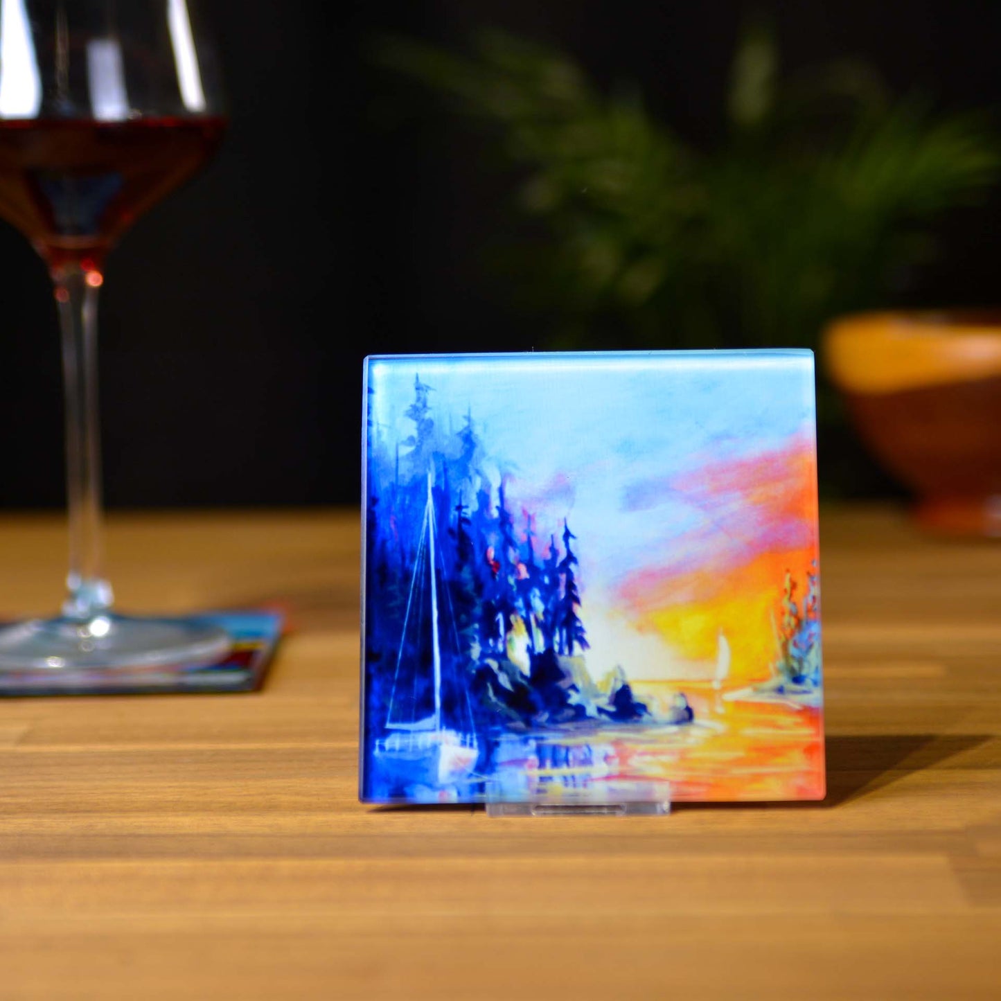 Sous-Verres avec impressions d'arts variées