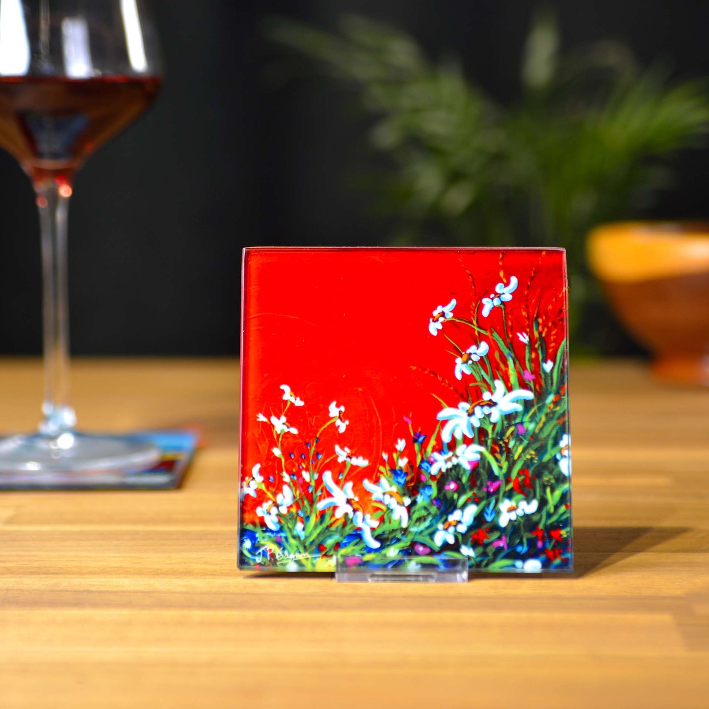 Sous-Verres avec impressions d'arts variées