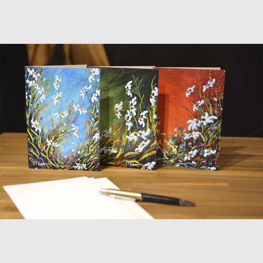 Set of three cards, daisy