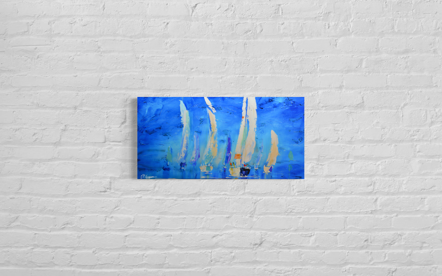 Reproduction, Voiliers fond bleu