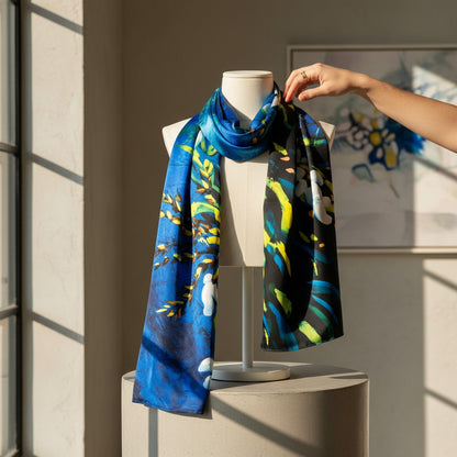 Foulard “Marguerites bleues”
