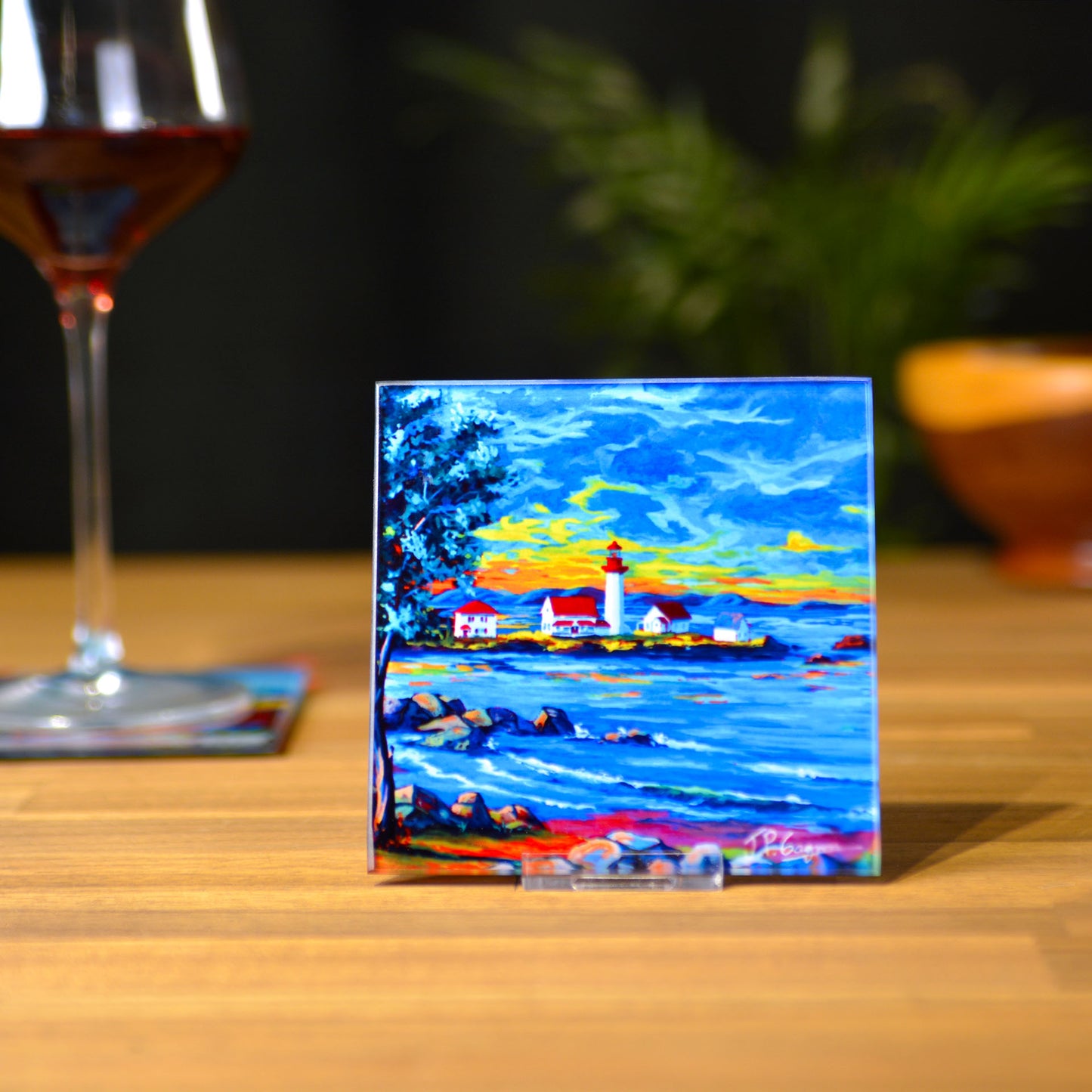 Coasters with various art prints