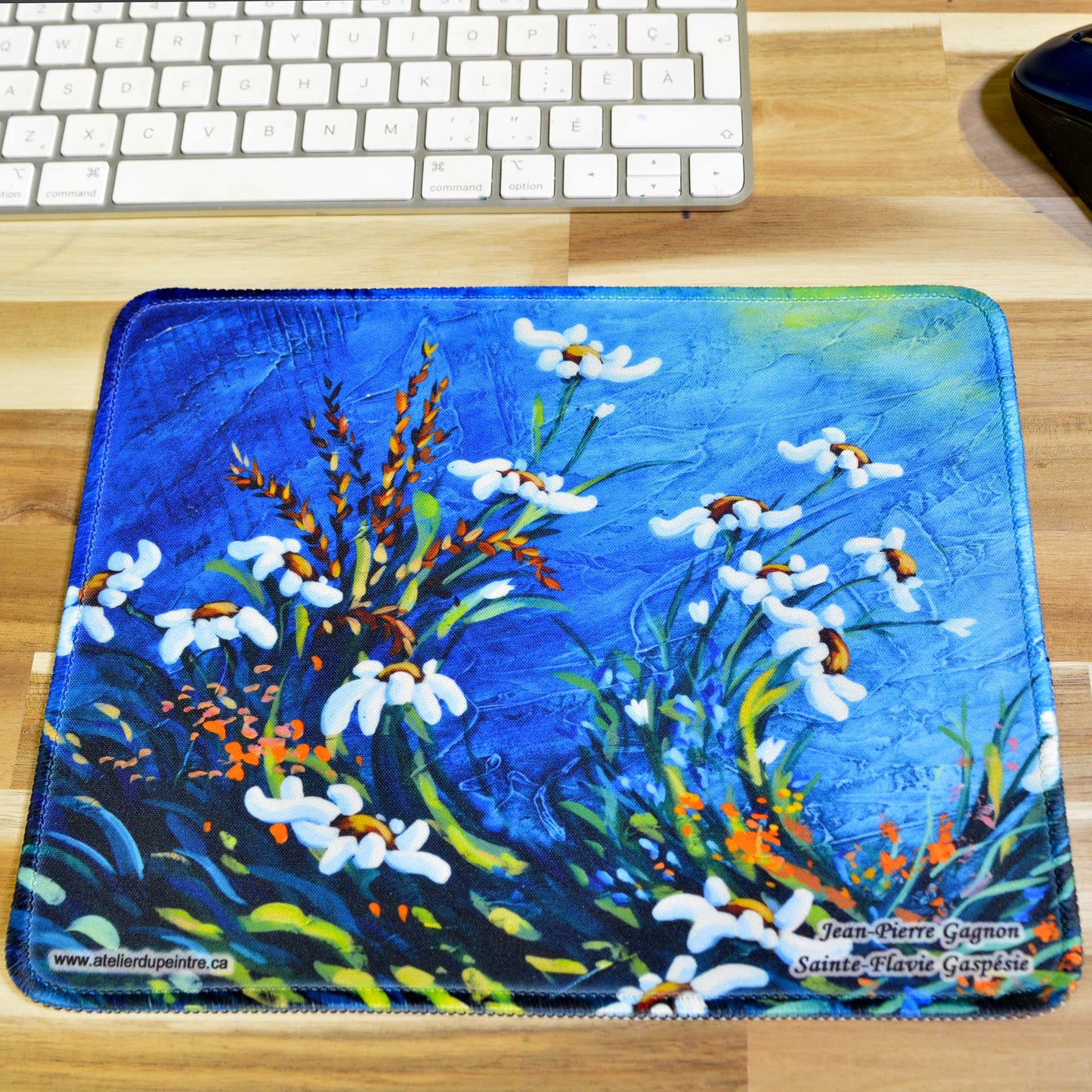 Mouse pad with various art prints