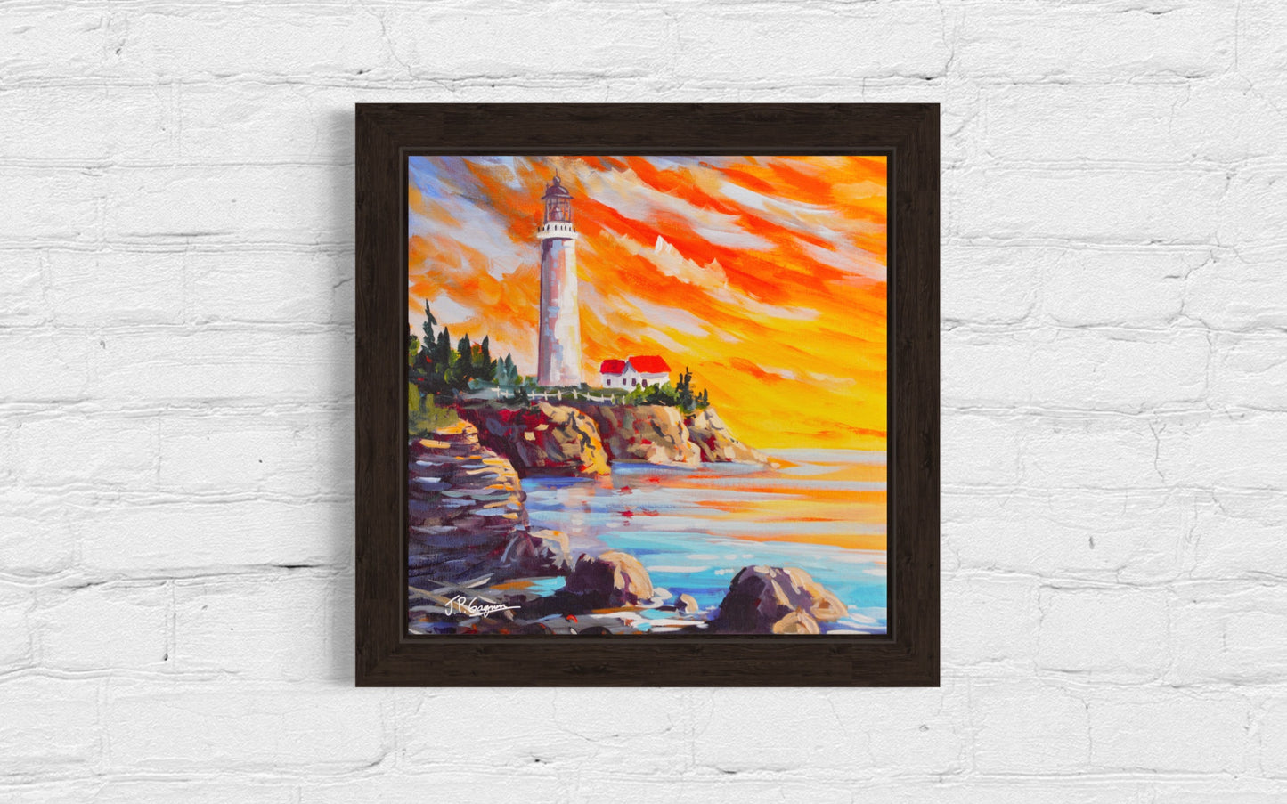 Reproduction on canvas, Cap Desrosiers Lighthouse